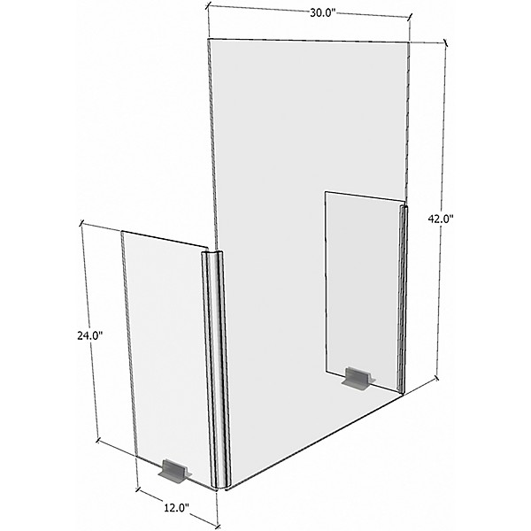 VICTORY DISPLAY Triple Panel COVID19 Guard with Hinges