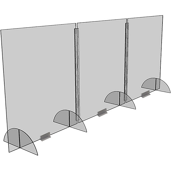 VICTORY DISPLAY Three Panel COVID19 Desktop Guard with Hinges