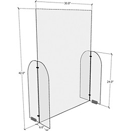 VICTORY DISPLAY Single Panel COVID19 Guard with Hinges