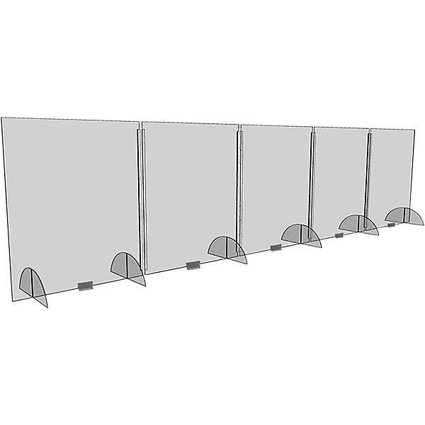 VICTORY DISPLAY Five Panel COVID19 Desktop Guard with Hinges