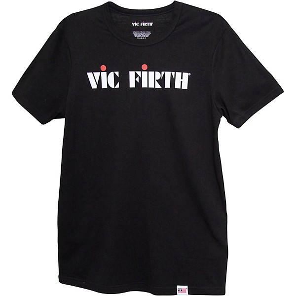 Vic Firth Black Logo T-Shirt Large Black