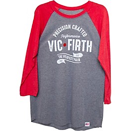 Vic Firth Raglan T-Shirt Medium Gray Vic Firth Raglan T-Shirt Medium Gray