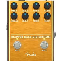 Open Box Fender Trapper Bass Distortion Effects Pedal Level 1 Copper