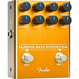 Open Box Fender Trapper Bass Distortion Effects Pedal Level 1 Copper