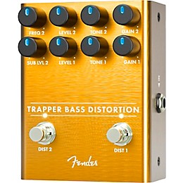 Open Box Fender Trapper Bass Distortion Effects Pedal Level 1 Copper