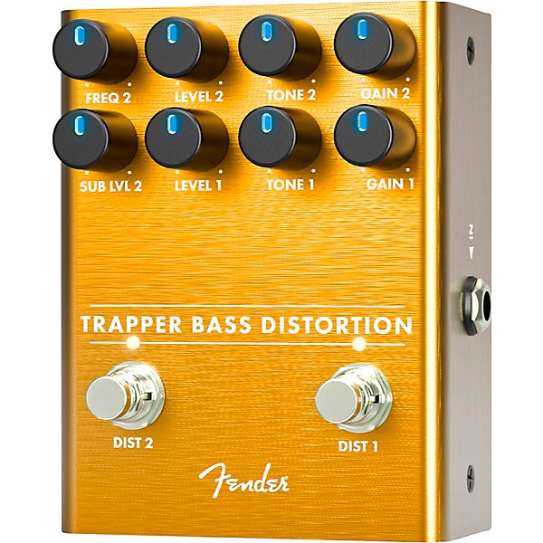 Open Box Fender Trapper Bass Distortion Effects Pedal Level 1 Copper
