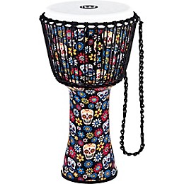 MEINL Travel Series Djembe with Synthetic Head in Day of the Dead Finish 12 in. Day of the Dead