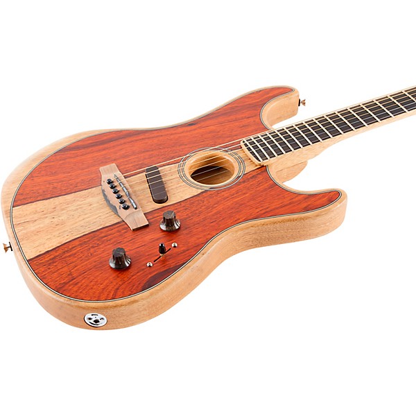 Open Box Fender Acoustasonic Stratocaster Exotic Wood Acoustic