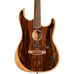 Fender Acoustasonic Stratocaster Exotic Wood Acoustic-Electric Guitar Natural Ziricote