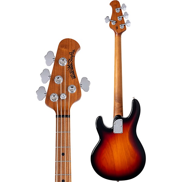Ernie Ball Music Man Short-Scale StingRay Bass Roasted Maple Neck and Fingerboard Vintage Tobacco
