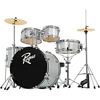 Rogue Junior Kicker 5-Piece Drum Set Metallic Silver