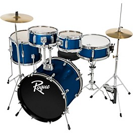 Rogue Junior Kicker 5-Piece Drum Set Metallic Silver Rogue Junior Kicker 5-Piece Drum Set Metallic Blue