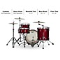 Ludwig Classic Oak 3-Piece Fab Shell Pack With 22" Bass Drum Red Sparkle