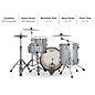 Ludwig Classic Oak 3-Piece Fab Shell Pack With 22" Bass Drum Silver Sparkle