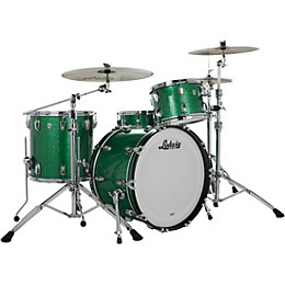 Ludwig Classic Oak 3-Piece Fab Shell Pack With 22" Bass Drum Green Sparkle
