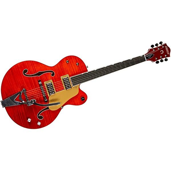 Gretsch Guitars G6120TFM-BSNV Brian Setzer Signature Nashville With Bigsby and Flame Maple Orange Stain