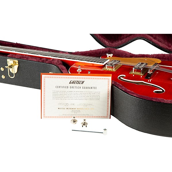 Gretsch Guitars G6120TFM-BSNV Brian Setzer Signature Nashville With Bigsby and Flame Maple Orange Stain