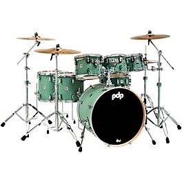 PDP by DW Concept Maple 7-Piece Shell Pack W... PDP by DW Concept Maple 7-Piece Shell Pack With Chrome Hardware Satin Seafoam