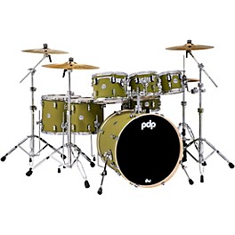 PDP by DW Concept Maple 7-Piece Shell Pack Wit... PDP by DW Concept Maple 7-Piece Shell Pack With Chrome Hardware Satin Olive