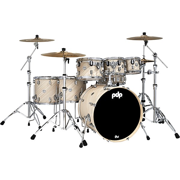 PDP by DW Concept Maple 7-Piece Shell Pack With Chrome Hardware Twisted Ivory