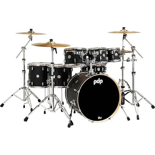 PDP by DW Concept Maple 7-Piece Shell Pack With Chrome Hardware Carbon Fiber