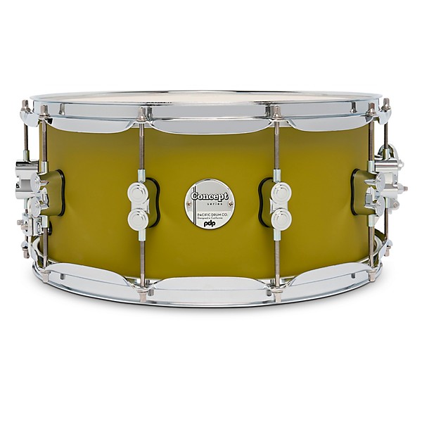 PDP by DW Concept Maple Snare Drum With Chrome Hardware 14 x 6.5 in. Satin Olive