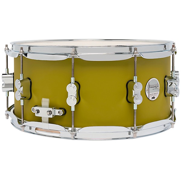 PDP by DW Concept Maple Snare Drum With Chrome Hardware 14 x 6.5 in. Satin Olive