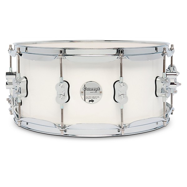 PDP by DW Concept Maple Snare Drum With Chrome Hardware 14 x 6.5 in. Pearlescent White