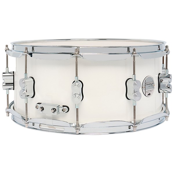 PDP by DW Concept Maple Snare Drum With Chrome Hardware 14 x 6.5 in. Pearlescent White