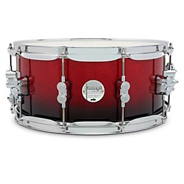 PDP by DW Concept Maple Snare Drum With Chrome Hardware 14 x 6.5 in. Red to Black Fade