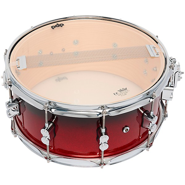 PDP by DW Concept Maple Snare Drum With Chrome Hardware 14 x 6.5 in. Red to Black Fade