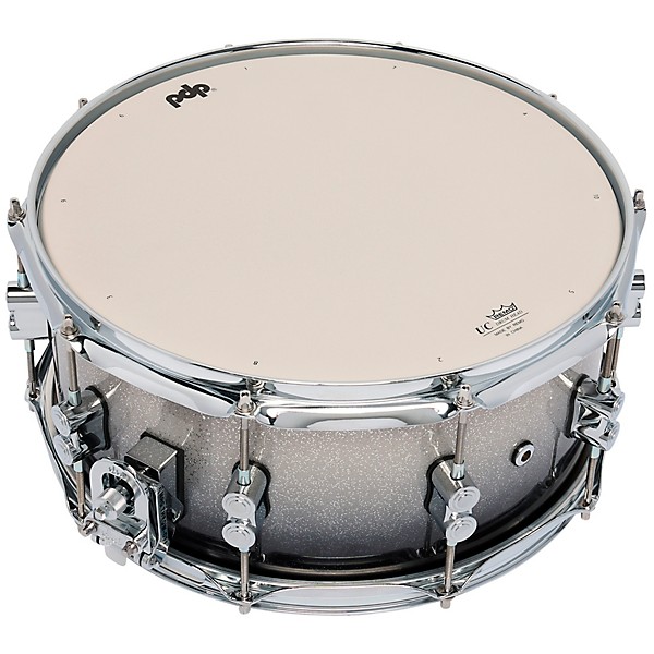 PDP by DW Concept Maple Snare Drum With Chrome Hardware 14 x 6.5 in. Silver to Black Fade