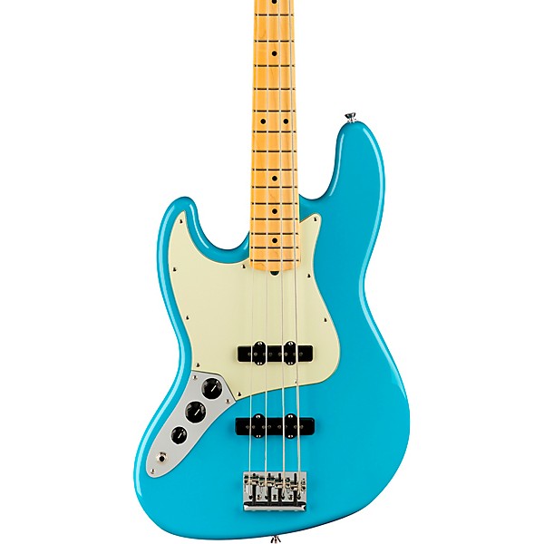Fender American Professional II Jazz Bass Maple Fingerboard Left-Handed Miami Blue