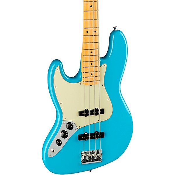 Fender American Professional II Jazz Bass Maple Fingerboard Left-Handed Miami Blue