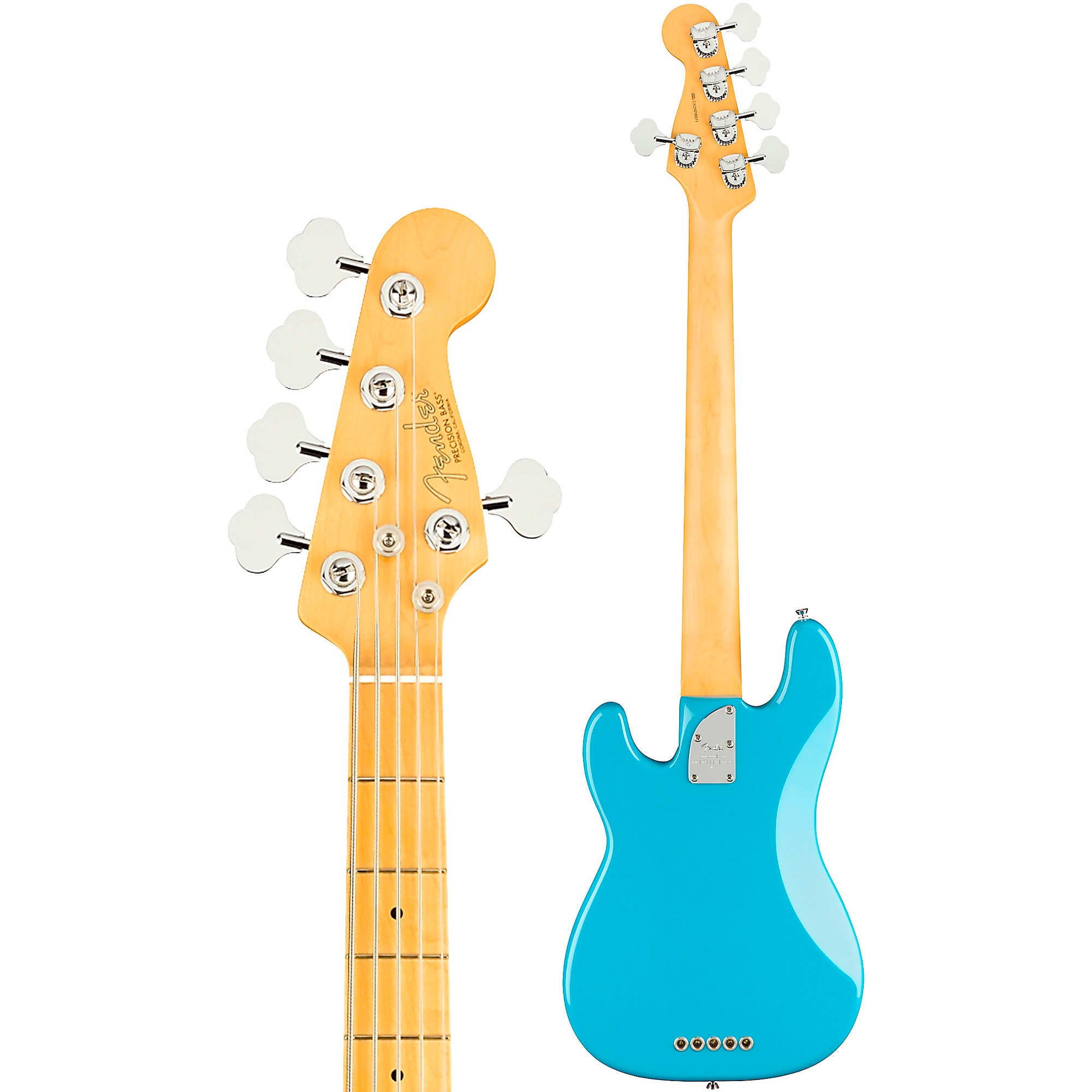 Fender American Professional II Precision Bass V Maple Fingerboard Miami  Blue