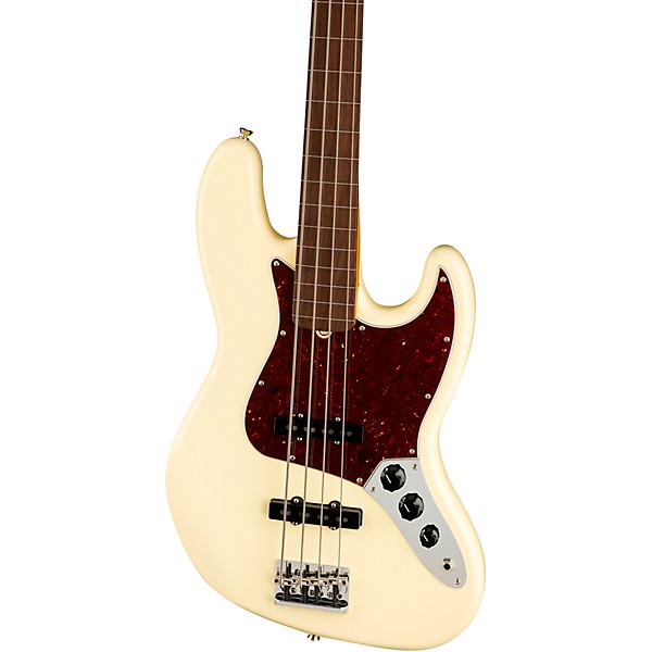 Fender American Professional II Fretless Jazz Bass Rosewood Fingerboard Olympic White