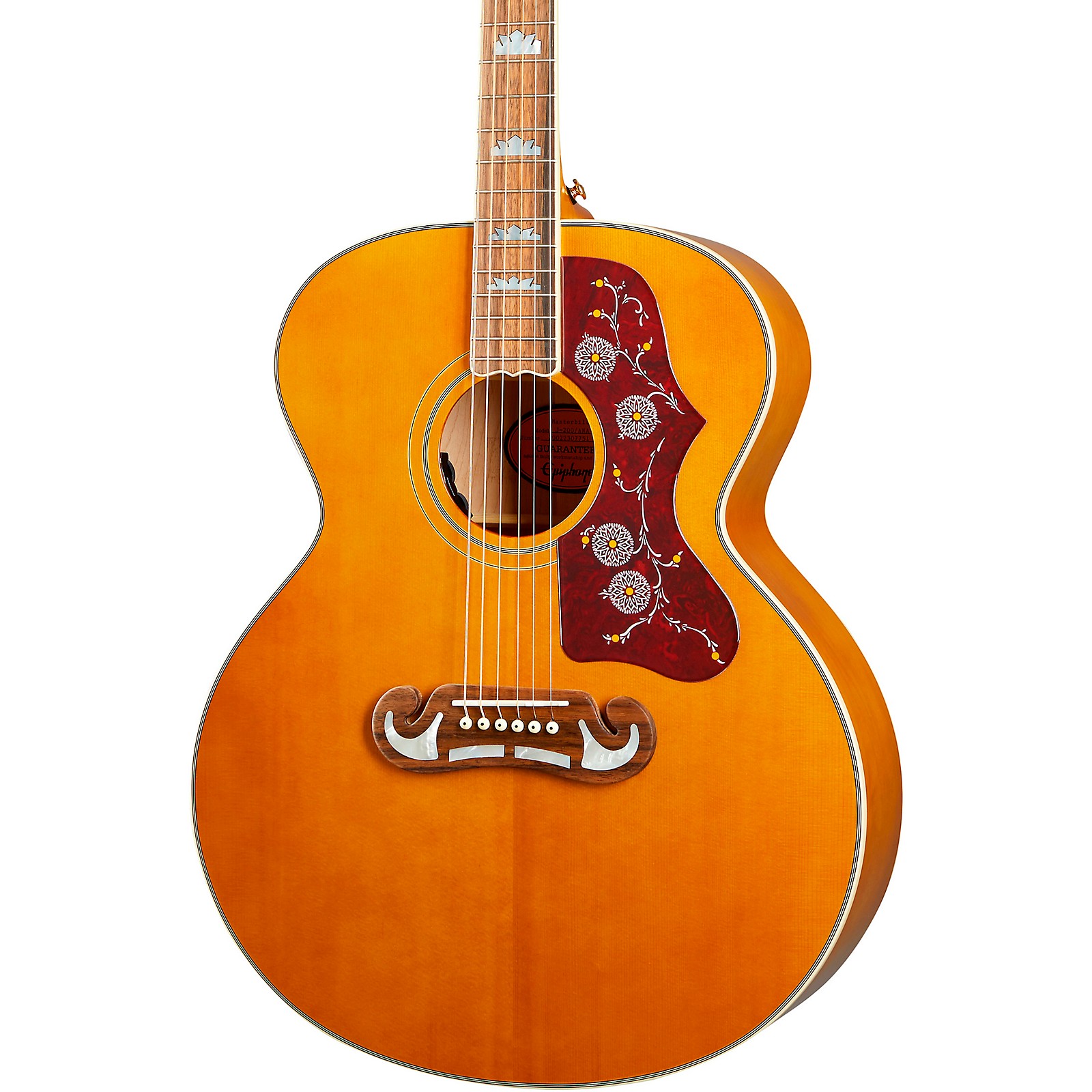 Epiphone Inspired by Gibson J-200 Acoustic-Electric Guitar Aged Natural  Antique