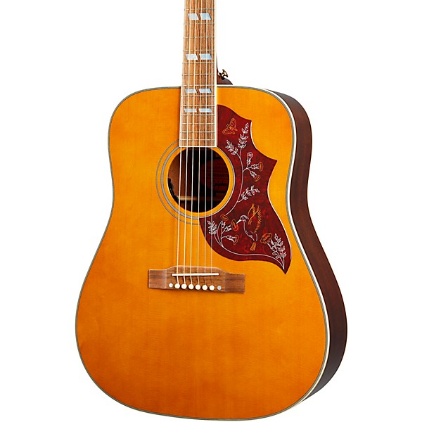 Open Box Epiphone Inspired by Gibson Hummingbird Acoustic-Electric Guitar Level 2 Aged Natural Antique 197881073060