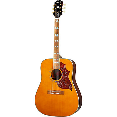 Epiphone Inspired By Gibson Hummingbird Acoustic-Electric Guitar Aged Natural Antique for sale