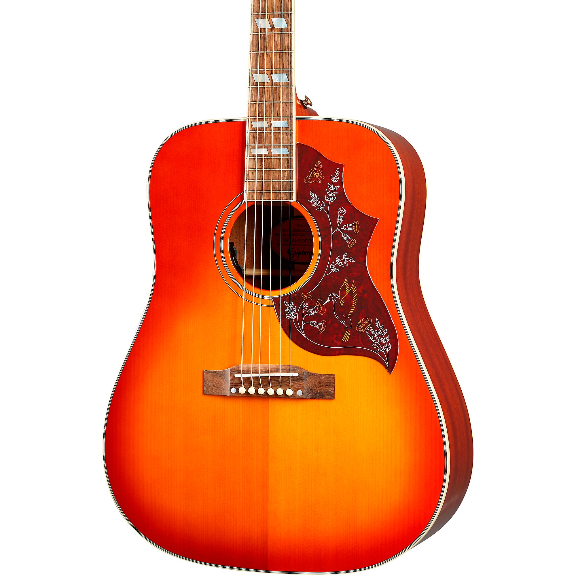 Epiphone Inspired by Gibson Hummingbird Acoustic-Electric Guitar Aged  Cherry Sunburst