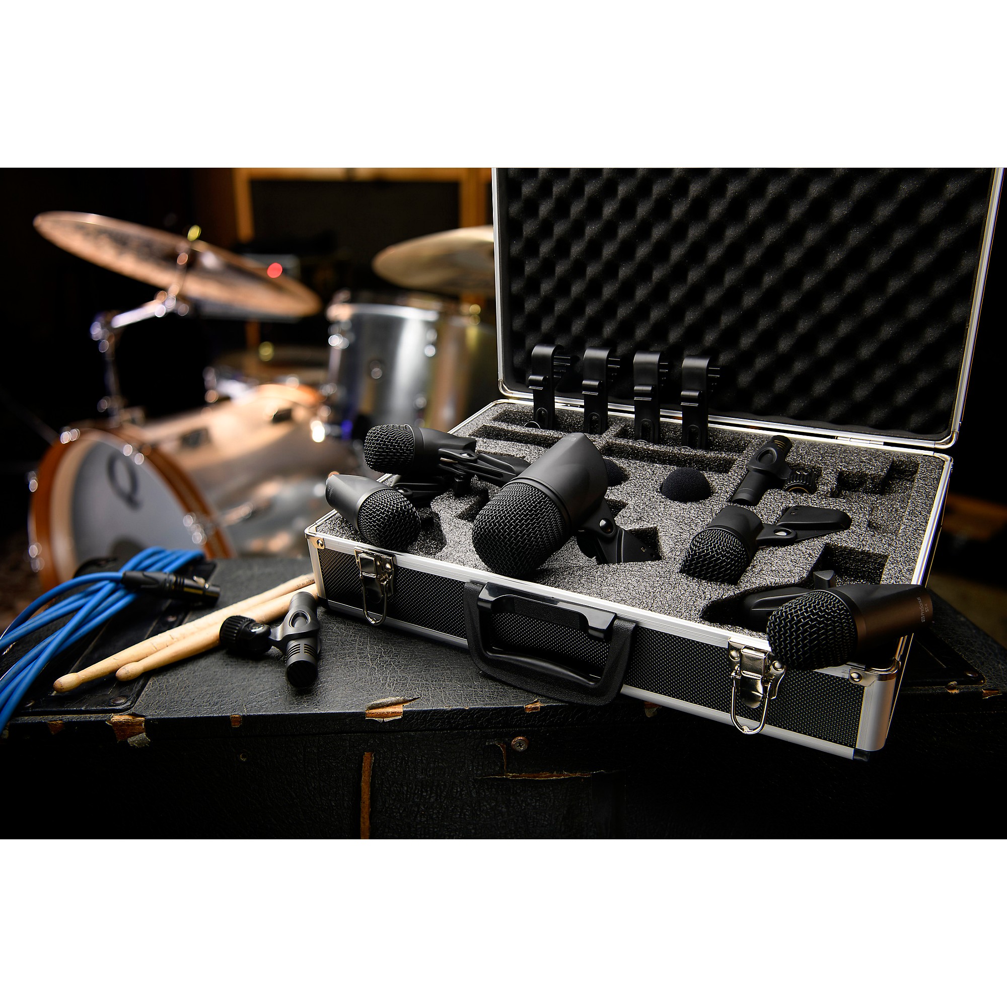 PreSonus DM-7 7-Piece Drum Microphone Set With Case | Guitar