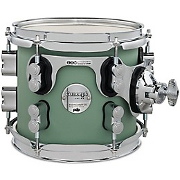 PDP by DW Concept Maple Rack Tom with Chrome Hardware 8 x 7 in. Satin Seafoam