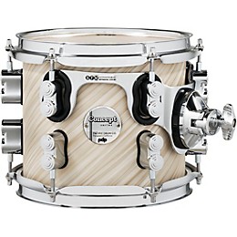 Open Box PDP by DW Concept Maple Rack Tom with Chrome Hardware Level 1 8 x 7 in. Twisted Ivory