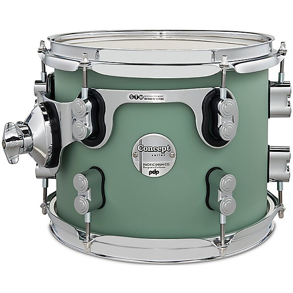 PDP by DW Concept Maple Rack Tom with Chrome Hardware 10 x 8 in. Satin Seafoam