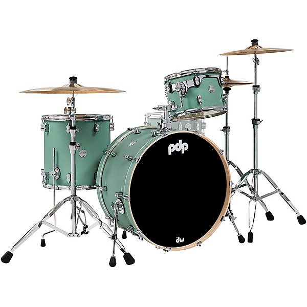 PDP by DW Concept Maple 3-Piece Rock Shell Pack With Chrome Hardware Satin Seafoam