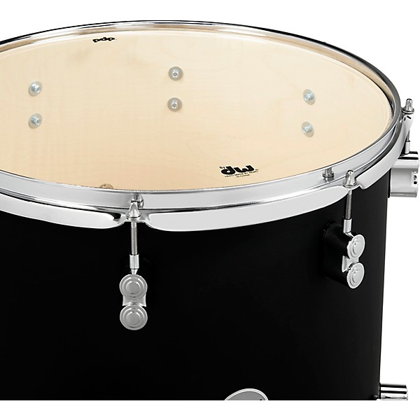 PDP by DW Concept Maple 3-Piece Rock Shell Pack With Chrome Hardware Satin Black