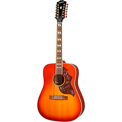 Epiphone Inspired By Gibson Hummingbird 12-String Acoustic-Electric Guitar Aged Cherry Sunburst for sale