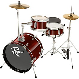 Rogue Lil' Kicker 3-Piece Junior Drum Set Black Rogue Lil' Kicker 3-Piece Junior Drum Set Dark Red