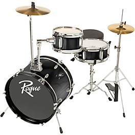 Rogue Lil' Kicker 3-Piece Junior Drum Set Black Rogue Lil' Kicker 3-Piece Junior Drum Set Black