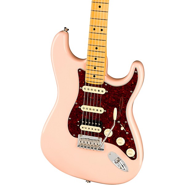 Fender American Professional II Stratocaster HSS Maple Fingerboard Electric Guitar Shell Pink